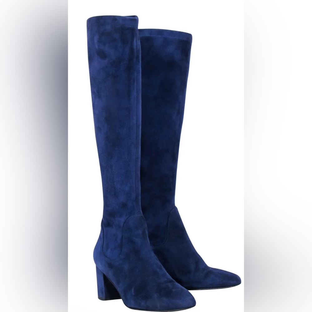 L.K. Bennett Blue Suede Boots - New with Tags.